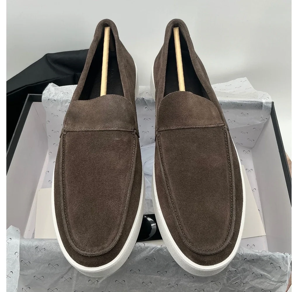 Saint Morta Hemisphere Brown Suede Slip On Loafers Mens Size 8 Platform Sneakers